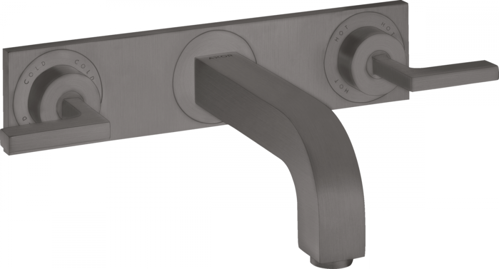 Змішувач для раковини Hansgrohe Axor Citterio настінний на 3 отвори шліфований чорний хром 39148340