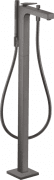 Смеситель для ванной Hansgrohe Axor Citterio напольный с ручным душем шлифованный черный хром 39440340