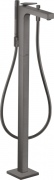 Смеситель для ванной Hansgrohe Axor Citterio напольный с ручным душем шлифованный черный хром 39471340