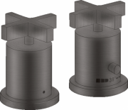 Термостат на борт ванны Hansgrohe Axor Citterio на 2 отверстия шлифованный черный хром 39480340