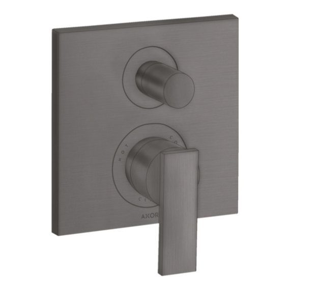 Змішувач для душу прихованого монтажу Hansgrohe Axor Citterio шліфований чорний хром 39455340