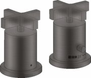 Термостат на борт ванны Hansgrohe Axor Citterio на 2 отверстия шлифованный черный хром 39480340