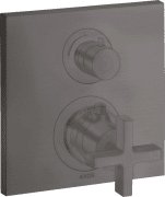 Термостат скрытого монтажа Hansgrohe Axor Citterio с запорным/переключающим вентилем шлифованный черный хром 39725340