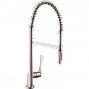 Смеситель для кухни Hansgrohe Axor Citterio Semi-Pro Eco с выдвижной лейкой нержавеющая сталь 39842800