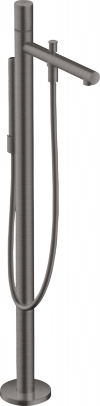 Смеситель для ванной Hansgrohe Axor Uno напольный с ручным душем шлифованный черный хром 45416340