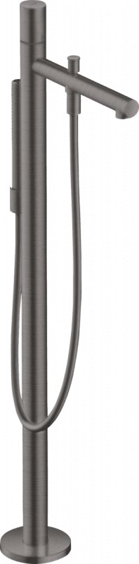 Смеситель для ванной Hansgrohe Axor Uno напольный с ручным душем шлифованный черный хром 45416340