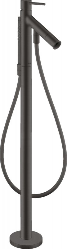 Смеситель для ванной Hansgrohe Axor Starck напольный с ручным душем шлифованный черный хром 10456340