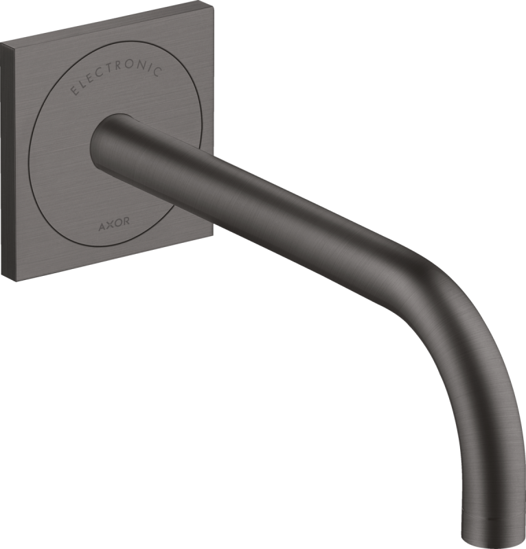 Смеситель для раковины Hansgrohe Axor Uno электронный настенный шлифованный черный хром 38120340