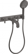 Смеситель для ванной Hansgrohe Axor Citterio с душевым гарнитуром шлифованный черный хром 39441340