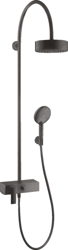 Душевая стойка Hansgrohe Axor Citterio Showerpipe 180 1jet со смесителем шлифованный черный хром 39620340