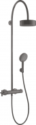 Душова стійка Hansgrohe Axor Citterio Showerpipe 180 1jet із термостатом шліфований чорний хром 39670340