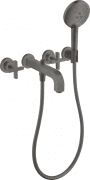 Змішувач для ванної кімнати Hansgrohe Axor Citterio з душовим гарнітуром шліфований чорний хром 39447340