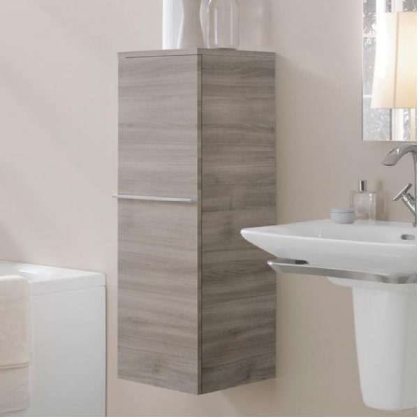 Пенал для ванної кімнати Laufen Case середній 35x33,5x100 см петлі зліва МДФ світлий дуб H4020110755191