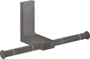 Держатель для туалетной бумаги Hansgrohe Axor Universal Rectangular двойной шлифованный черный хром 42657340