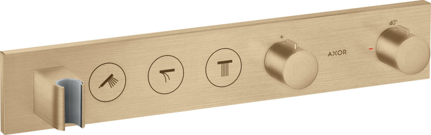 Термостат скрытого монтажа Hansgrohe Axor ShowerSolutions Select 530/90 3 потребителя шлифованная бронза 18356140