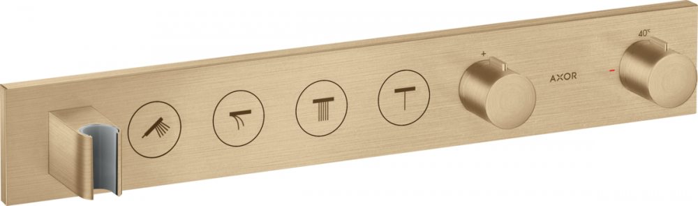 Термостат скрытого монтажа Hansgrohe Axor ShowerSolutions Select 600/90 4 потребителя шлифованная бронза 18357140