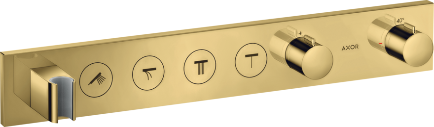 Термостат скрытого монтажа Hansgrohe Axor ShowerSolutions Select 600/90 4 потребителя полированное золото 18357990