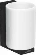 Стакан для зубных щеток Hansgrohe Axor Universal Rectangular металл/стекло матовый черный 42604670