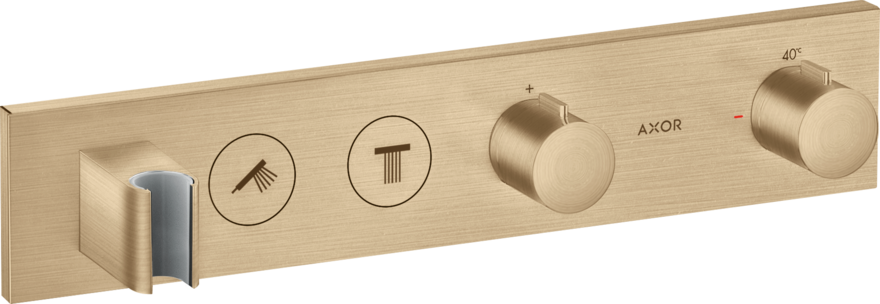 Термостат прихованого монтажу Hansgrohe Axor ShowerSolutions Select 460/90 2 споживача шліфована бронза 18355140