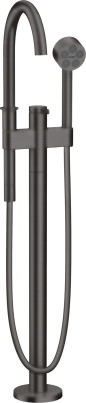 Смеситель для ванной Hansgrohe Axor One напольный с ручным душем шлифованный черный хром 48440340