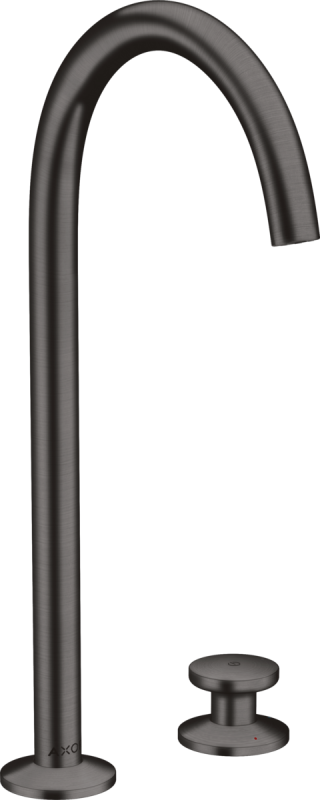 Смеситель для раковины Hansgrohe Axor One Select 260 на 2 отверстия с донным клапаном Push-Open шлифованный черный хром 48060340