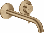 Смеситель для раковины Hansgrohe Axor One однорычажный настенный шлифованная бронза 48120140