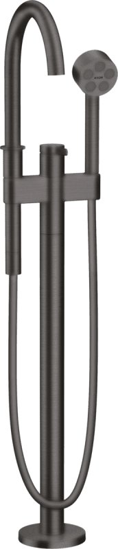 Смеситель для ванной Hansgrohe Axor One напольный с ручным душем шлифованный черный хром 48440340