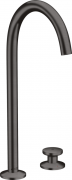 Смеситель для раковины Hansgrohe Axor One Select 260 на 2 отверстия с донным клапаном Push-Open шлифованный черный хром 48060340