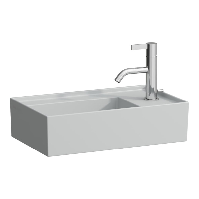 Раковина для ванной Laufen Kartell 46х28 см со скрытым сливом с 1 отверстием керамика серый матовый H8153347591111