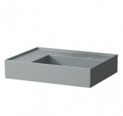 Раковина для ванной Laufen Kartell 46х28 см со скрытым сливом без отверстий керамика графит матовый H8153357581121