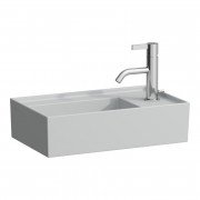 Раковина для ванної Laufen Kartell 46х28 см із прихованим зливом з 1 отвором кераміка сірий матовий H8153347591111