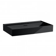 Раковина для ванной Laufen Kartell 80х46 см с 3 отверстиями шлифованная керамика черный глянцевый H8163360201081