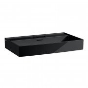 Раковина для ванной Laufen Kartell 80х46 см с 3 отверстиями шлифованная керамика черный глянцевый H8163360201081