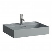 Раковина для ванной Laufen Kartell 60х46 см с 1 отверстием шлифованная керамика графит матовый H8163337581041