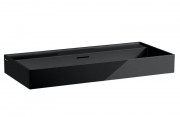 Раковина для ванной Laufen Kartell 100х46 см без отверстий шлифованная керамика черный глянцевый H8163370201091