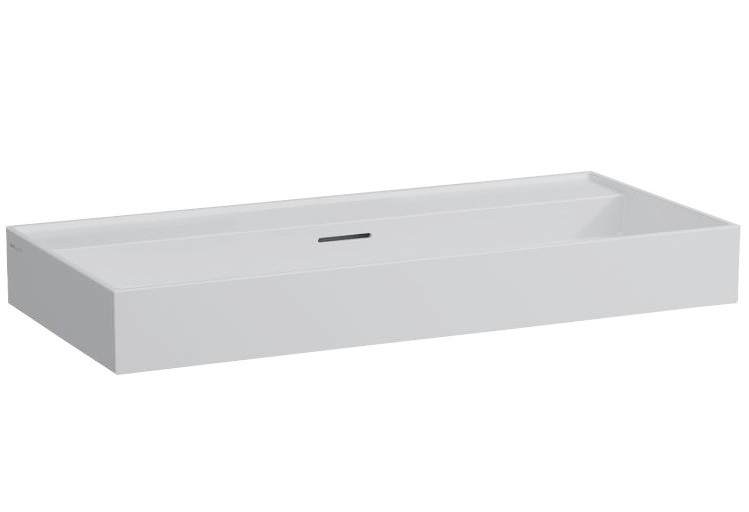 Раковина для ванной Laufen Kartell 100х46 см без отверстий шлифованная керамика серый матовый H8163377591091