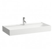 Раковина для ванной Laufen Kartell 100х46 см с 1 отверстием шлифованная керамика белый с покрытием LCC H8163374001111