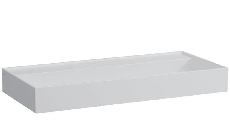 Раковина для ванной Laufen Kartell 100х46 см без отверстий шлифованная керамика серый матовый H8163377591121