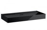 Раковина для ванной Laufen Kartell 100х46 см без отверстий шлифованная керамика черный глянцевый H8163370201091