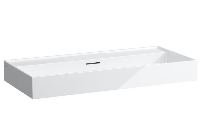 Раковина для ванної Laufen Kartell 100х46 см без отворів шліфована кераміка білий матовий H8163377571091