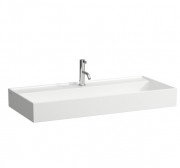 Раковина для ванной Laufen Kartell 100х46 см с 1 отверстием шлифованная керамика белый с покрытием LCC H8163374001111