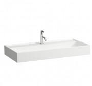 Раковина для ванної Laufen Kartell 100х46 см з 1 отвором шліфована кераміка білий матовий H8163377571111