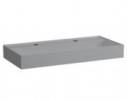 Раковина для ванной Laufen Kartell 100х46 см с 2 отверстиями шлифованная керамика графит матовый H8163377581151