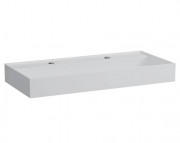 Раковина для ванной Laufen Kartell 100х46 см с 2 отверстиями шлифованная керамика серый матовый H8163377591151