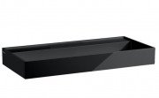 Раковина для ванной Laufen Kartell 100х46 см без отверстий шлифованная керамика черный глянцевый H8163370201121