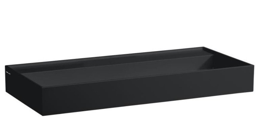 Раковина для ванной Laufen Kartell 100х46 см без отверстий шлифованная керамика черный матовый H8163377161121
