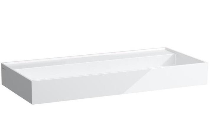 Раковина для ванної Laufen Kartell 100х46 см без отворів шліфована кераміка білий матовий H8163377571121