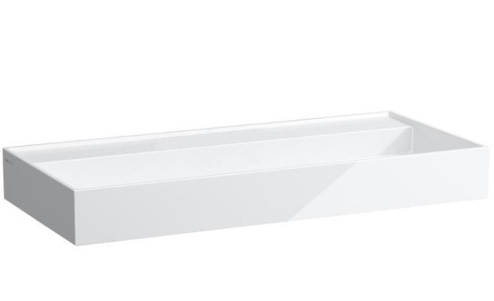 Раковина для ванної Laufen Kartell 100х46 см без отворів шліфована кераміка білий матовий H8163377571121
