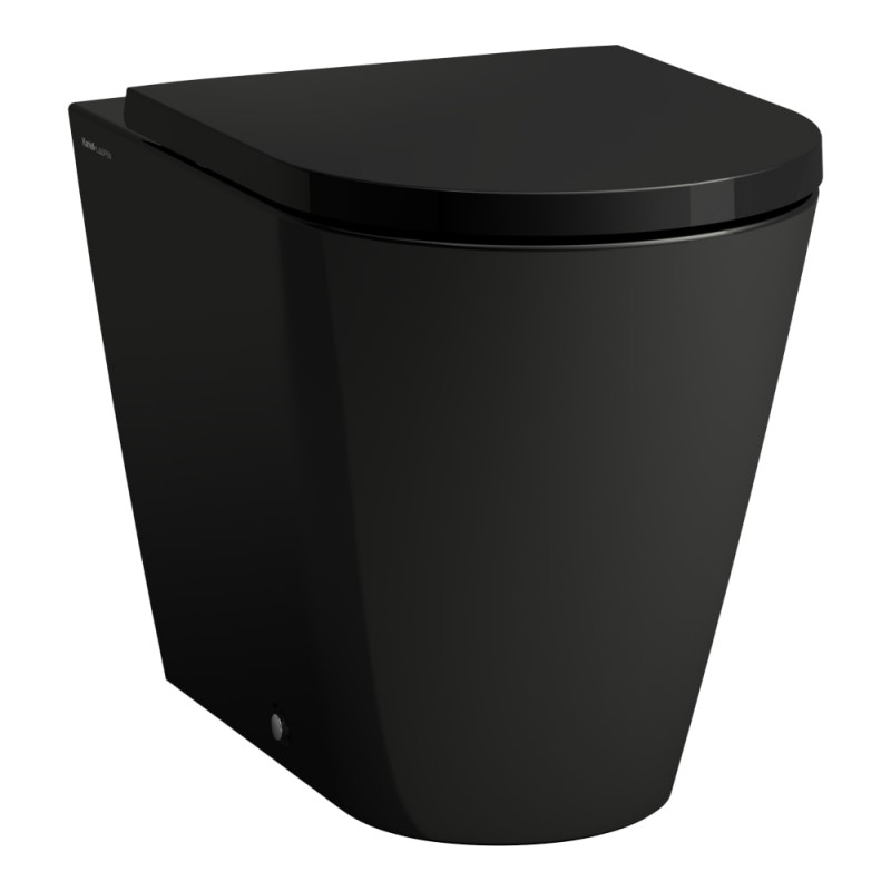 Унитаз напольный Laufen Kartell безободковый 37х56 см санитарная керамика черный матовый H8233377160001