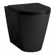 Унитаз напольный Laufen Kartell безободковый 37х56 см санитарная керамика черный глянцевый H8233370200001